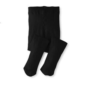 Jefferies Socks Girls Pima Cotton Tights Black/Diamonds Size (8-10)